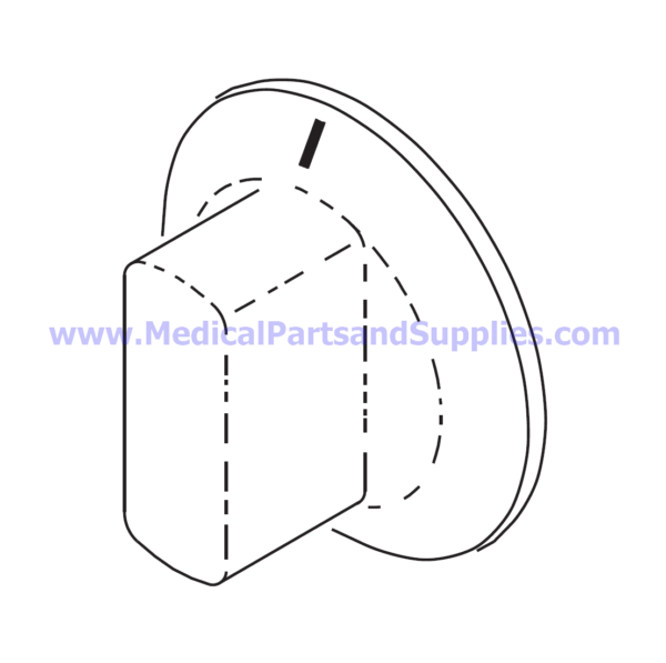 Thermostat Knob for Tuttnauer® Manual Autoclaves, Part TUK050 (OEM Part 02450003)