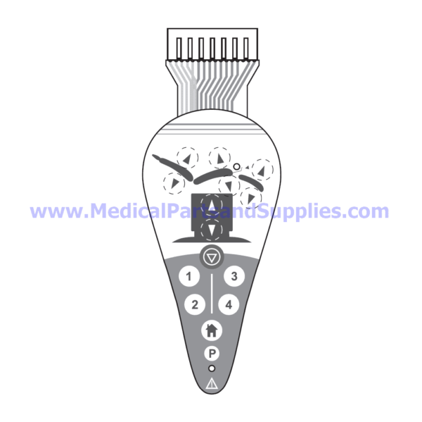 Programmable Hand Control Membrane Panel, Part MIP249 (OEM Part 015-1116-00)