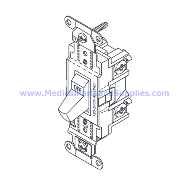 Power Switch for Air Techniques Dental Compressors and Vacuum Units, Part VPS177 (OEM Part 85838)