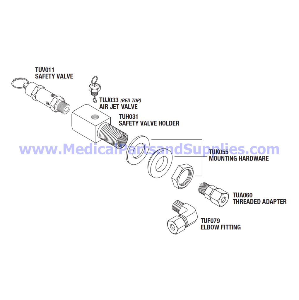 Safety Valve Holder Kit (37 PSI), Part TUK053