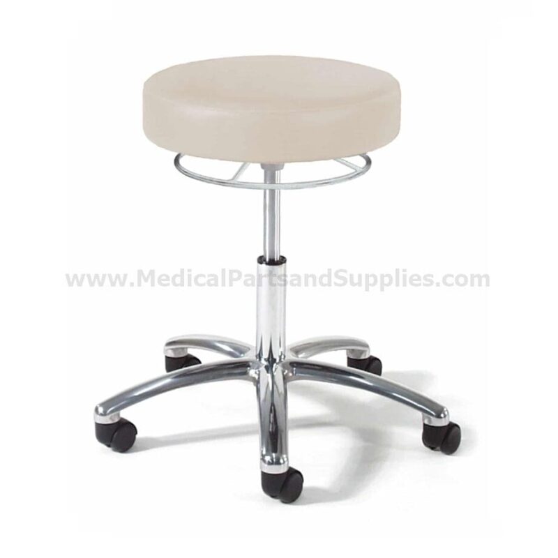 Hausted® 9903 Series Physician's Exam Stool w/ Chrome 360° Hand Release and Polished Aluminum Base