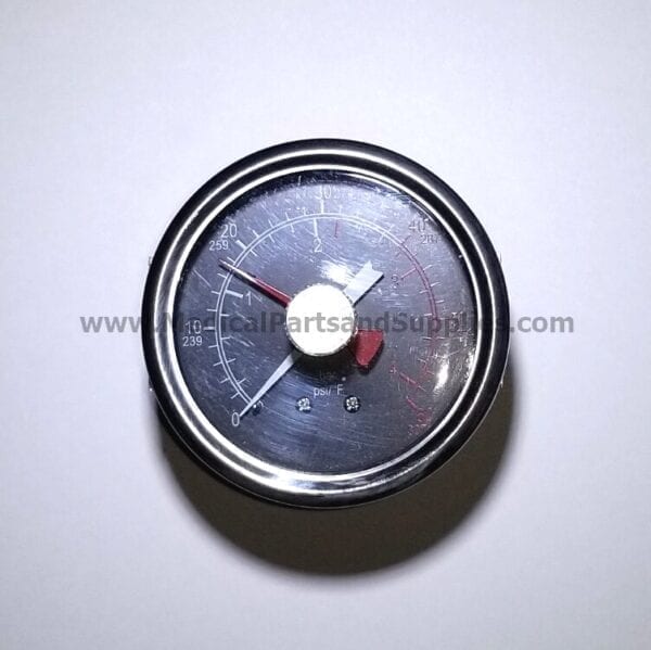 Pressure Gauge with Indicator for Tuttnauer® Manual Autoclaves, Part TUG012 (OEM Part 02300011)