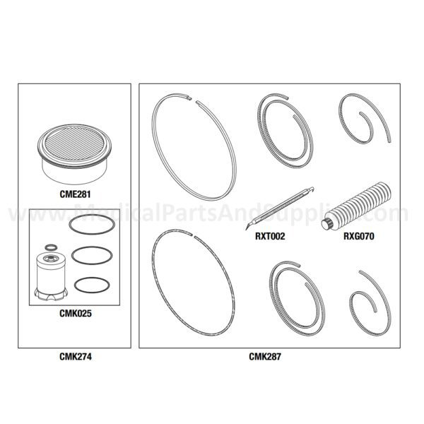 Compressor PM & Tip Seal Kit, Part CMK286 (OEM Part ACA85416)
