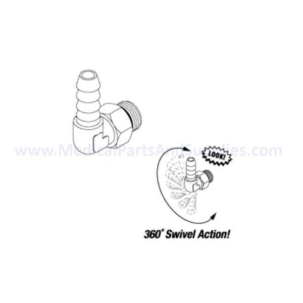 Swivel Elbow for the Tuttnauer® EZ10K, Part RPF811