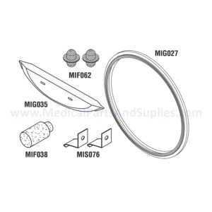 Sterilizer PM Kit for the Midmark Ritter M9® Sterilizer, Part MIK072(OEM Part #002-0361-01 (Door & Dam Gasket only) / 002-10069-00)
