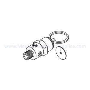 Safety Valve (40PSI) for the Midmark Ritter M9® Sterilizer, Part MIV122 (OEM Part #014-0593-00)