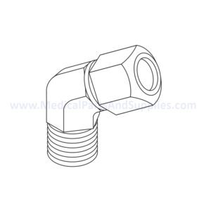 Elbow Fitting (45˚ MALE) for the Midmark Ritter M9® Sterilizer, Part RPF859 (OEM Part #014-0201-00)