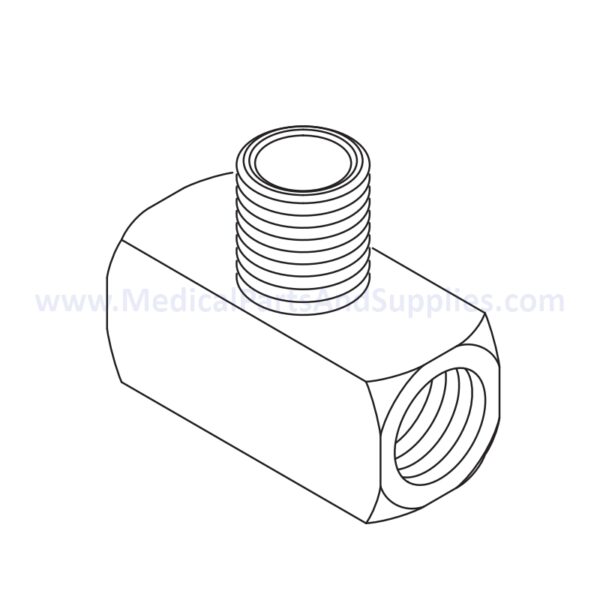 Male Branch Tee for the Midmark Ritter M9® Sterilizer, Part RPF860 (OEM Part #014-0224-00)
