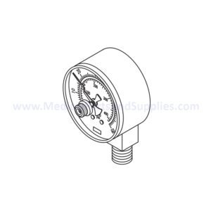 Pressure Gauge for the Midmark Ritter M9® Sterilizer, Part RPG693
