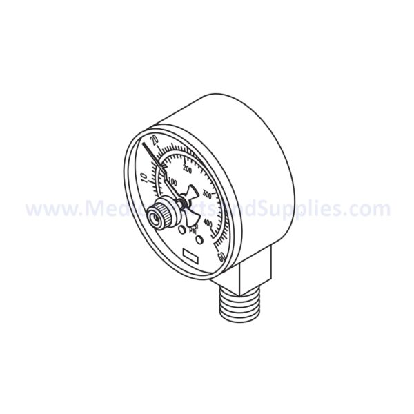 Pressure Gauge for the Midmark Ritter M9® Sterilizer, Part RPG693