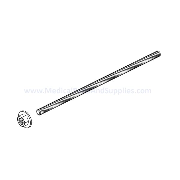 Levelling Rod and Nut for the PELTON & CRANE LF I Dental Exam Light, Part PCR699 (OEM Part #006695 & 090412)