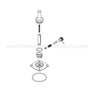 Solenoid Valve Repair Kit for 3/4 Port Valves for the Getinge/Castle® Sterilizer 3522, Part AMK174 (OEM Part #764072-001 & 56161)