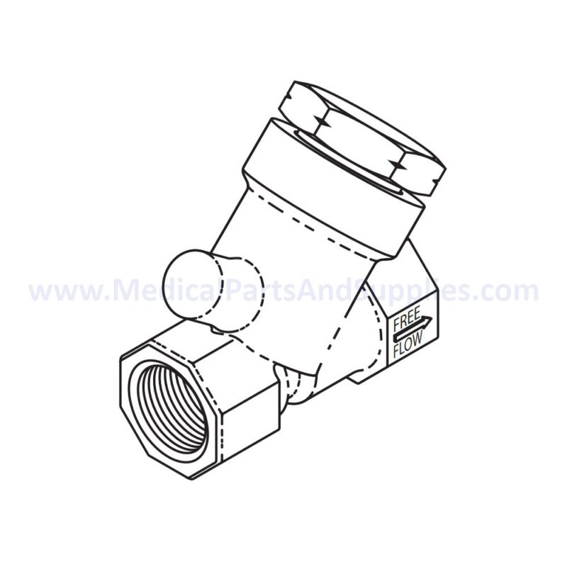 Check Valve (3/8") for the Getinge/Castle® Sterilizer Series 100, Part CSV073 (OEM Part #513361)