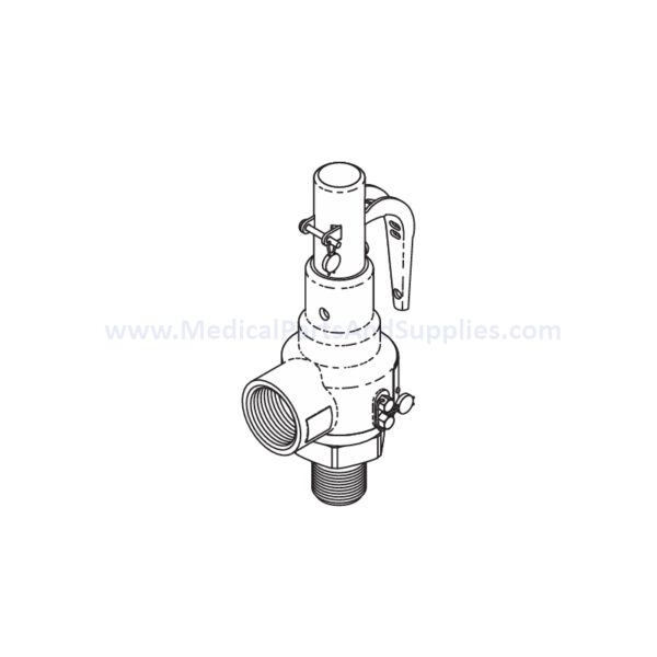 Safety Valve (45 PSI) for the Getinge/Castle® Sterilizer Series 200, Part CSV085 (OEM Part #61301601576)