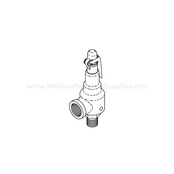 Safety Valve (40 PSI) for the Getinge/Castle® Sterilizer 3522, Part AMV191 (OEM Part 150828-473)