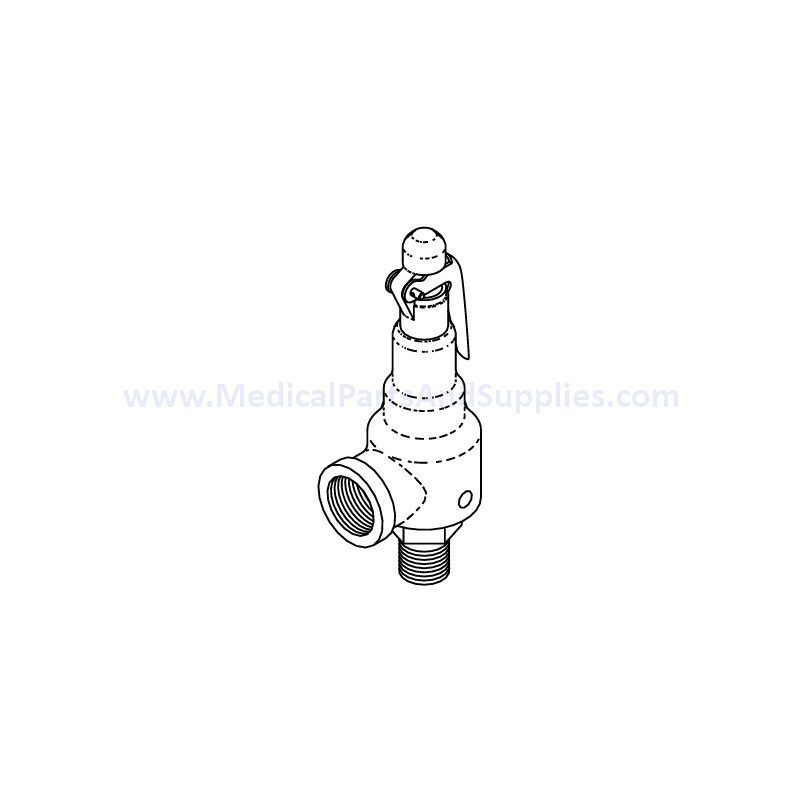 Safety Valve (40 PSI) for the Getinge/Castle® Sterilizer 3522, Part AMV191 (OEM Part 150828-473)