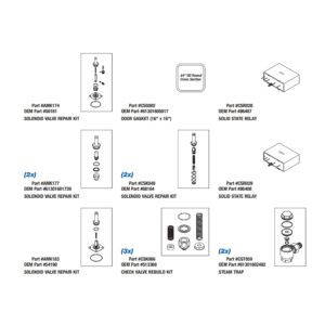 Spare Parts Package for the Getinge/Castle® Sterilizer 3522, Part CSP042(OEM Part #61301602498)
