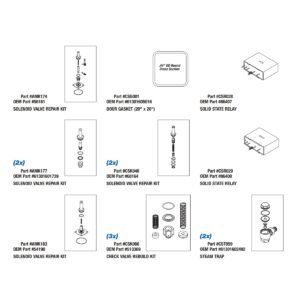 Spare Parts Package for the Getinge/Castle® Sterilizer 3522, Part CSP045 (OEM Part 61301602501)