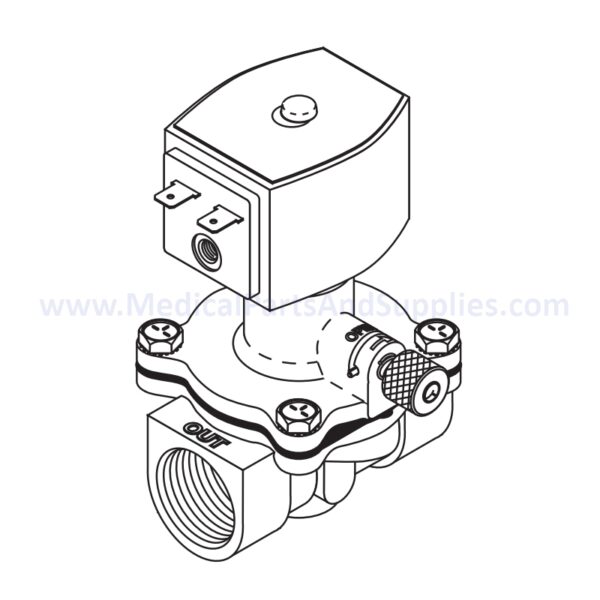 Solenoid Valve Assembly for the Getinge/Castle® Sterilizer 3522, Part CSV010 (OEM Part 517349)