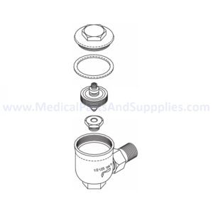 Steam Trap Assembly for the AMSCO/STERIS® Century V116, Part AMT187 (OEM Part 129222-001)