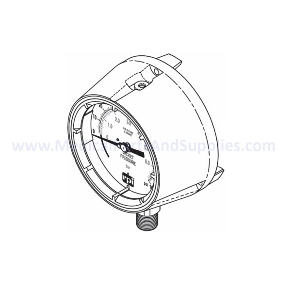 Pressure Gauge (Jacket) for the AMSCO/STERIS® Century V136, Part AMG287 (OEM Part 136816-097)