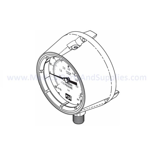 Pressure Gauge (Chamber) for the AMSCO/STERIS® Century V136, Part AMG288 (OEM Part 136816-096)